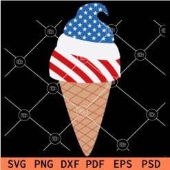 Patriotic Ice cream SVG