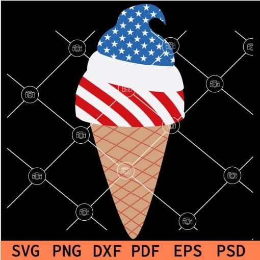 Patriotic Ice cream SVG