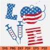 Patriotic Day  Love Word SVG