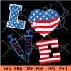 Patriotic Love Phrase SVG