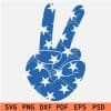 Patriotic Peace Sign Finger SVG