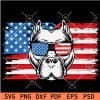 4th of July 1776 Memorial Day Pit Bull Dog Head SVG,