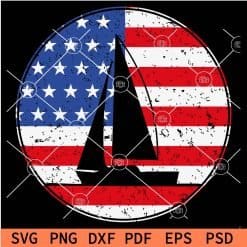 Patriotic sailing Icon SVG