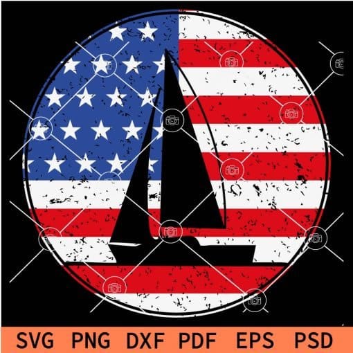 Patriotic sailing Icon SVG