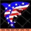 Patriotic Shark SVG