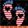Patriotic Baby Feet SVG