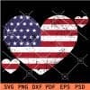 Distressed Patriotic Heart Symbol SVG