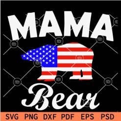 Patriotic Mama Bear SVG