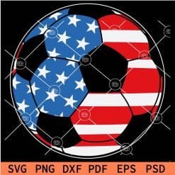 Patriotic Soccer Ball SVG