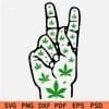 Peace Sign Hand Marijuana SVG