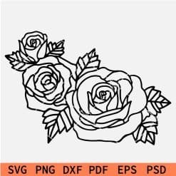 Rose bundle Outline Svg