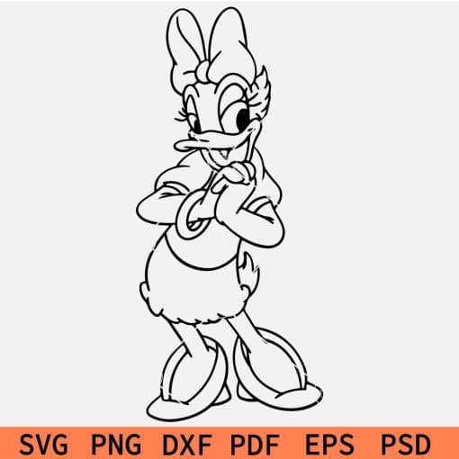 Happy Daisy duck SVG