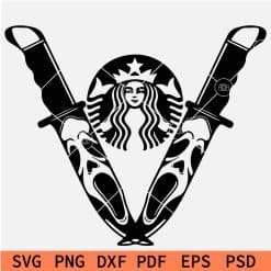 Scream Starbucks Knives Svg