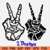 Skeleton Hand Peace Symbol Bundle SVG