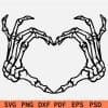 Skeleton hands Heart Symbol SVG