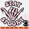 Stay Spooky Dripping Rock on Hand Sign Dripping SVG