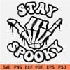 Stay Spooky Dripping Rock on Hand Sign Dripping SVG