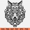 Snarling Angry Wolf SVG