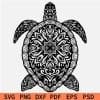 Turtle Mandala Svg