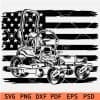Patriotic Lawn Mower SVG