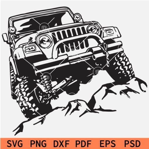 Monster Jeep Car Lifted SVG