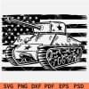 Patriotic Military Tank Svg
