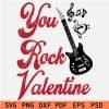 You Rock Valentine guitar SVG