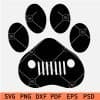 Jeep Grill inside Dog Paw SVG