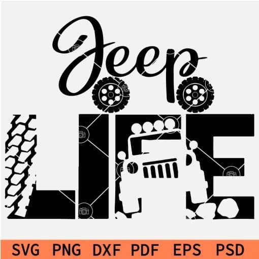 Jeep Life Tyre Tracks SVG