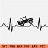 Jeep Car Heart beat SVG