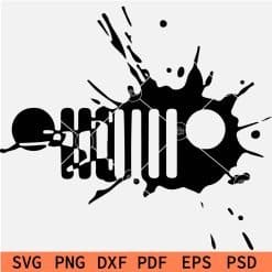Jeep Grill Splash SVG