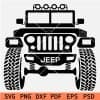 Monster Jeep Front with Roof Head lights SVG