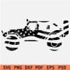 Patriotic Jeep Car Icon SVG