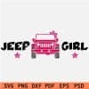 Jeep Girl Front with Pink Bow SVG