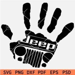 Jeep Grill inside Hand Palm SVG