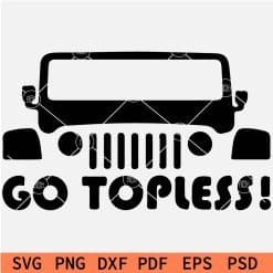 Go Topless Jeep Car SVG