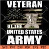 Veteran of the United States Army US Flag and army Boots SVG