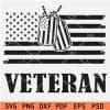 Distressed Patriotic Veteran Flag SVG