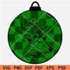 Green Buffalo Plaid Christmas Ball SVG