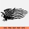 Grunge Patriotic Flying Eagle SVG