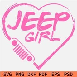 Jeep Girl Heart  Symbol SVG