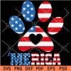 USA Flag Paw Merica SVG