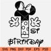 Minnie First Birthday Outline SVG