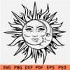 Celestial Sun with man and lady Face SVG