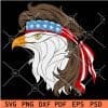 Patriotic eagle with US Flag Head Bandana SVG