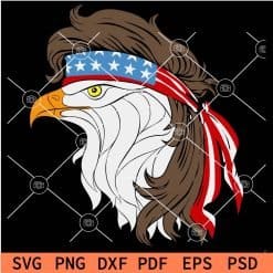Patriotic eagle with US Flag Head Bandana SVG