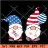 Patriotic USA Gnomes With Firecracker and balloon SVG