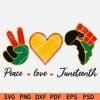 Peace Love Juneteenth svg