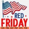 Red Friday US Flag SVG