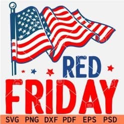 Red Friday US Flag SVG